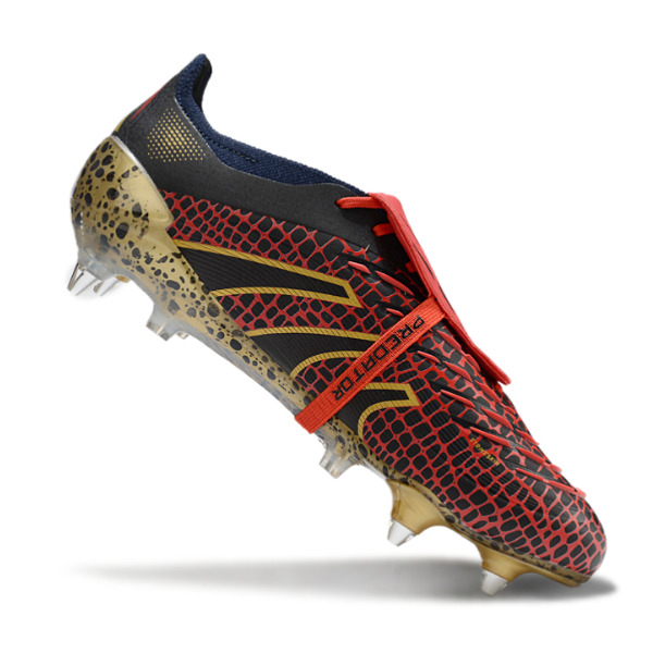 Adidas Predator 25 Tongue Elite Mixed Studs SG Black,Red and Yellow Football Boot