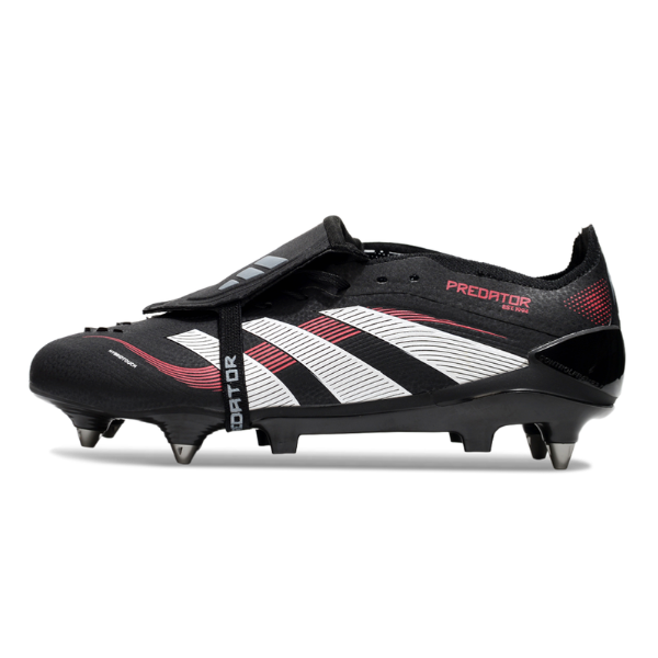 Adidas Predator 25 Elite Black and Red Firm Ground FG Football Boot