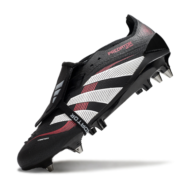 Adidas Predator 25 Elite Black and Red Firm Ground FG Football Boot