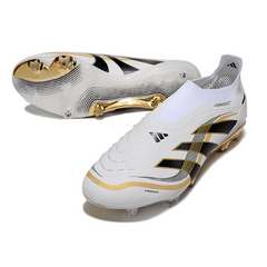 Adidas Predator 25 Laceless Elite White and Gold Pack Firm Ground FG Football Boot