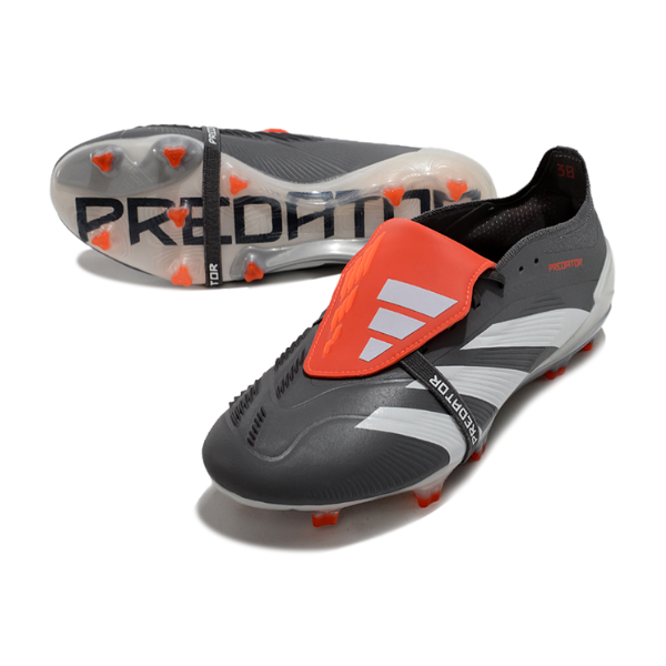 Chuteira Campo Adidas Predator 30 Elite Com Lingua FG Cinza e Branca - VENI Futebol