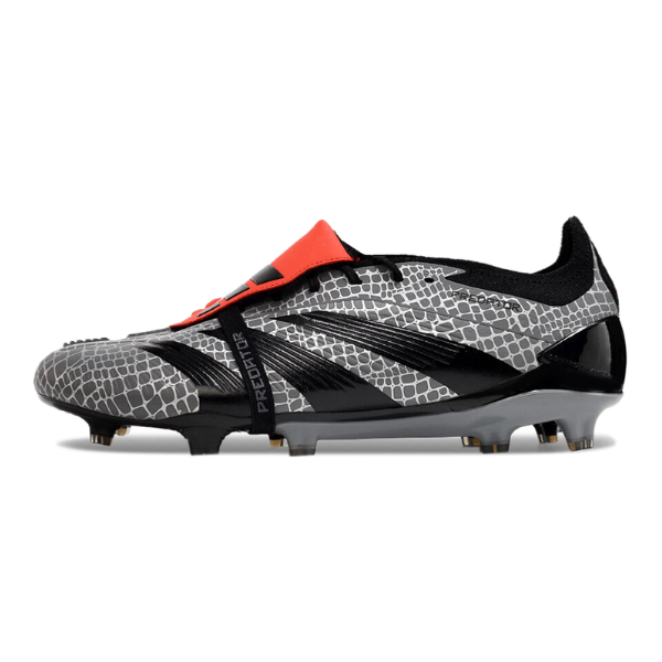Chuteira Campo Adidas Predator 30 Elite Com Lingua FG Cinza e Preta - VENI Futebol