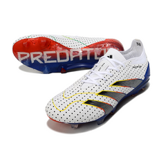 Adidas Predator 30 Elite White, Blue, and Orange Firm Ground FG Football Boot