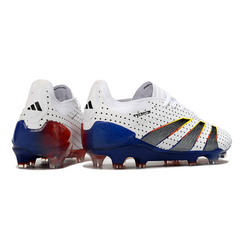 Adidas Predator 30 Elite White, Blue, and Orange Firm Ground FG Football Boot