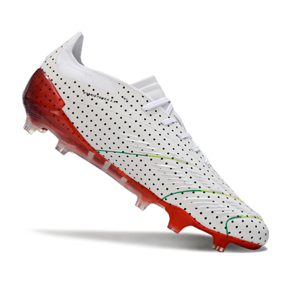 Adidas Predator 30 Elite White, Blue, and Orange Firm Ground FG Football Boot