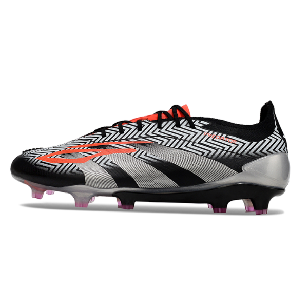 Adidas Predator 30 Elite Black, Gray, and Red Firm Ground FG Football Boot