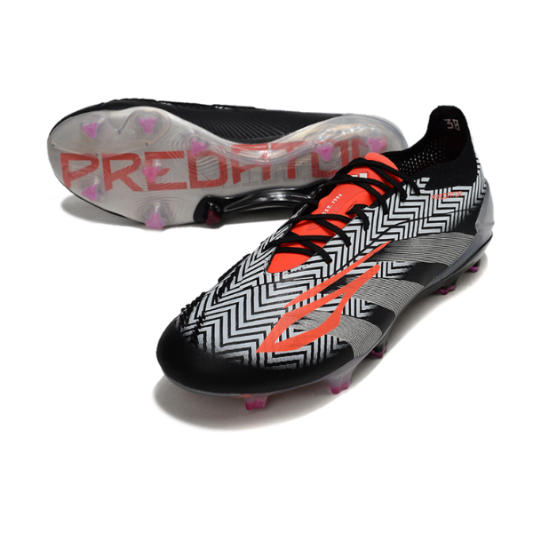 Adidas Predator 30 Elite Black, Gray, and Red Firm Ground FG Football Boot