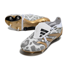 Adidas Predator 30 Tongue Elite Mixed Studs SG White, Gray and Golden Pack Football Boot