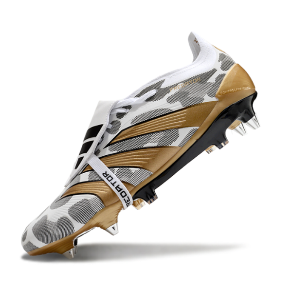 Adidas Predator 30 Tongue Elite Mixed Studs SG White, Gray and Golden Pack Football Boot
