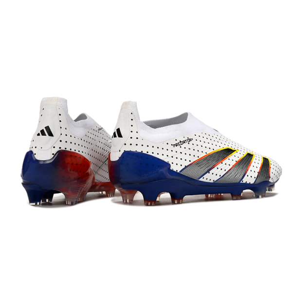 Adidas Predator 30 Elite White, Blue, and Orange Firm Ground FG Football Boot