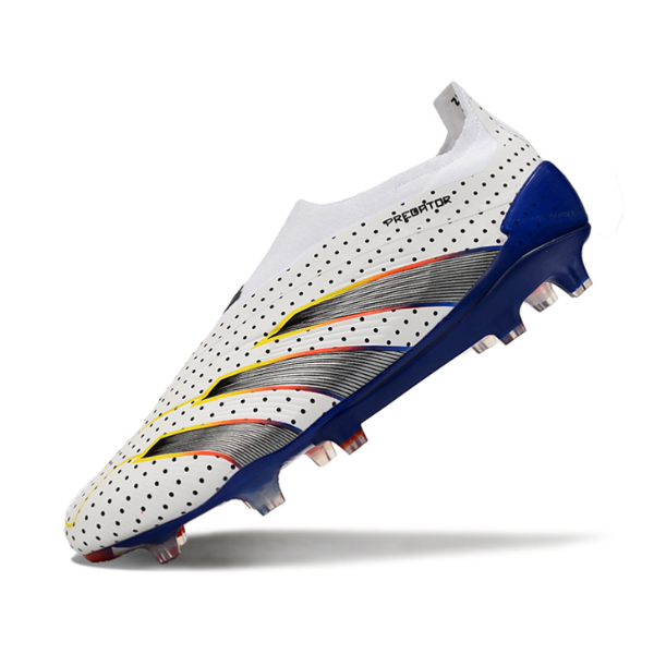 Adidas Predator 30 Elite White, Blue, and Orange Firm Ground FG Football Boot