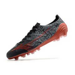 Mizuno Alpha Black and Red Firm Ground FG Football Boot