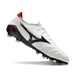 Mizuno Morelia Neo IV Elite White Black and Red Firm Ground FG Football Boot