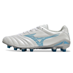 Mizuno Morelia Neo IV Pro White and Light Blue FG Firm Ground Football Boot