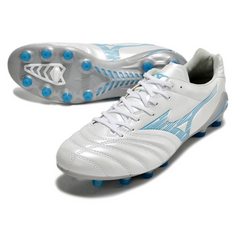 Mizuno Morelia Neo IV Pro White and Light Blue FG Firm Ground Football Boot