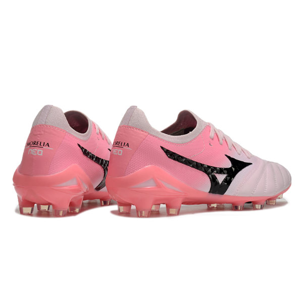 Mizuno Morelia Neo IV Elite Pink and White Firm Ground FG Football