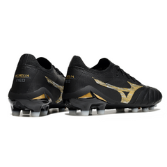 Mizuno Morelia Neo IV Elite Black and Gold FG Firm Ground Football Boot