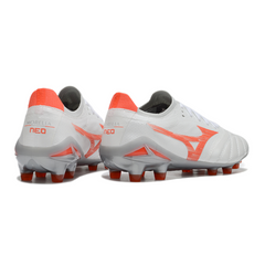Mizuno Morelia Neo IV Pro White and Orange Firm Ground FG Football Boot