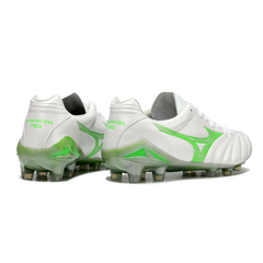 Mizuno Morelia Neo IV Pro White and Green Firm Ground FG Football Boot