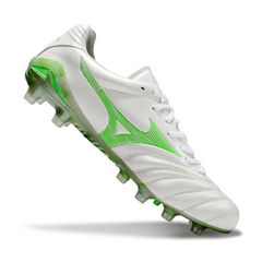 Mizuno Morelia Neo IV Pro White and Green Firm Ground FG Football Boot