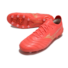 Mizuno Morelia Neo IV Elite Red and Yellow Firm Ground FG Football Boot