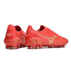 Mizuno Morelia Neo IV Elite Red and Yellow Firm Ground FG Football Boot