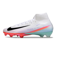 Nike Air Zoom Mercurial Superfly 10 Elite White, Pink, and Light Blue Pack Firm Ground FG Football Boot