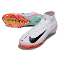 Nike Air Zoom Mercurial Superfly 10 Elite White, Pink, and Light Blue Pack Firm Ground FG Football Boot
