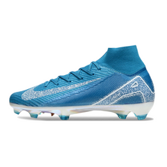 Nike Air Zoom Mercurial Superfly 10 Elite Blue and White Firm Ground FG Football Boot