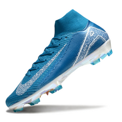 Nike Air Zoom Mercurial Superfly 10 Elite Blue and White Firm Ground FG Football Boot
