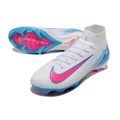 Nike Air Zoom Mercurial Superfly 10 Elite White, Pink and Blue Firm Ground FG Football Boot