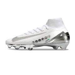 Nike Air Zoom Mercurial Superfly 10 Elite White and Silver Pack Firm Ground FG Football Boot