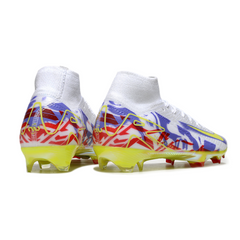Nike Air Zoom Mercurial Superfly 10 Elite White, Purple and Green Firm Ground FG Football Boot