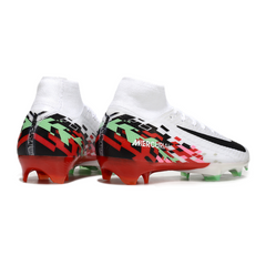 Nike Air Zoom Mercurial Superfly 10 Elite White, Red, and Black Pack Firm Ground FG Football Boot