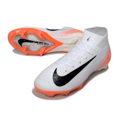 Nike Air Zoom Mercurial Superfly 10 Elite White and Orange Firm Ground FG Football Boot