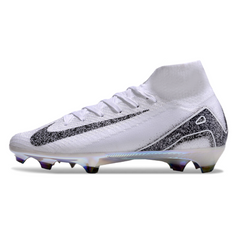 Nike Air Zoom Mercurial Superfly 10 Elite White and Black FG Firm Ground Football Boot