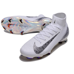 Nike Air Zoom Mercurial Superfly 10 Elite White and Black FG Firm Ground Football Boot