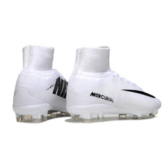 Nike Mercurial Superfly 5 Elite White and Black FG Football Boot