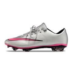 Nike Air Zoom Mercurial Vapor 10 Elite Gray and Pink Pack Firm Ground FG Football Boot