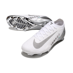 Nike Air Zoom Mercurial Vapor 16 Elite White and Silver Vini Jr. 7 Firm Ground FG Football Boot