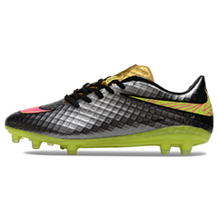 Nike Phantom Hypervenom Elite Gray, Gold, and Pink Firm Ground FG Football Boot