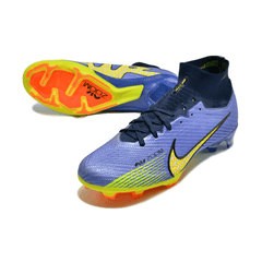 Chuteira Campo Nike Zoom Mercurial Superfly 9 Elite FG Roxa e Laranja - VN Esportes