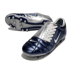 Nike Total 90 III Silver and Blue Firm Ground FG Football Boot