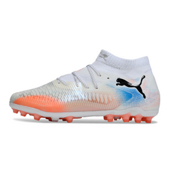 Puma Future 8 White, Orange and Blue Artificial Ground AG Football Boot