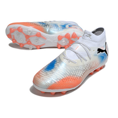 Puma Future 8 White, Orange and Blue Artificial Ground AG Football Boot