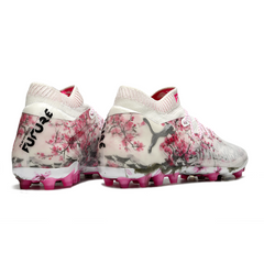 Puma Future 8 White and Pink Artificial Ground AG Football Boot