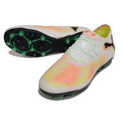 Puma Future 8 Low-Cut White and Orange Artificial Ground AG Football Boot