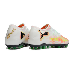 Puma Future 8 Low-Cut White and Orange Artificial Ground AG Football Boot