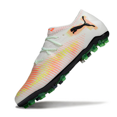 Puma Future 8 Low-Cut White and Orange Artificial Ground AG Football Boot