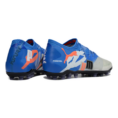 Puma Future 8 Low-Cut White and Blue Artificial Ground AG Football Boot